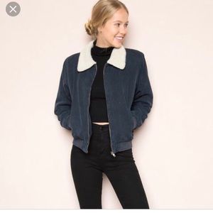 Brandy Melville Sherpa Lined Bomber Jacket